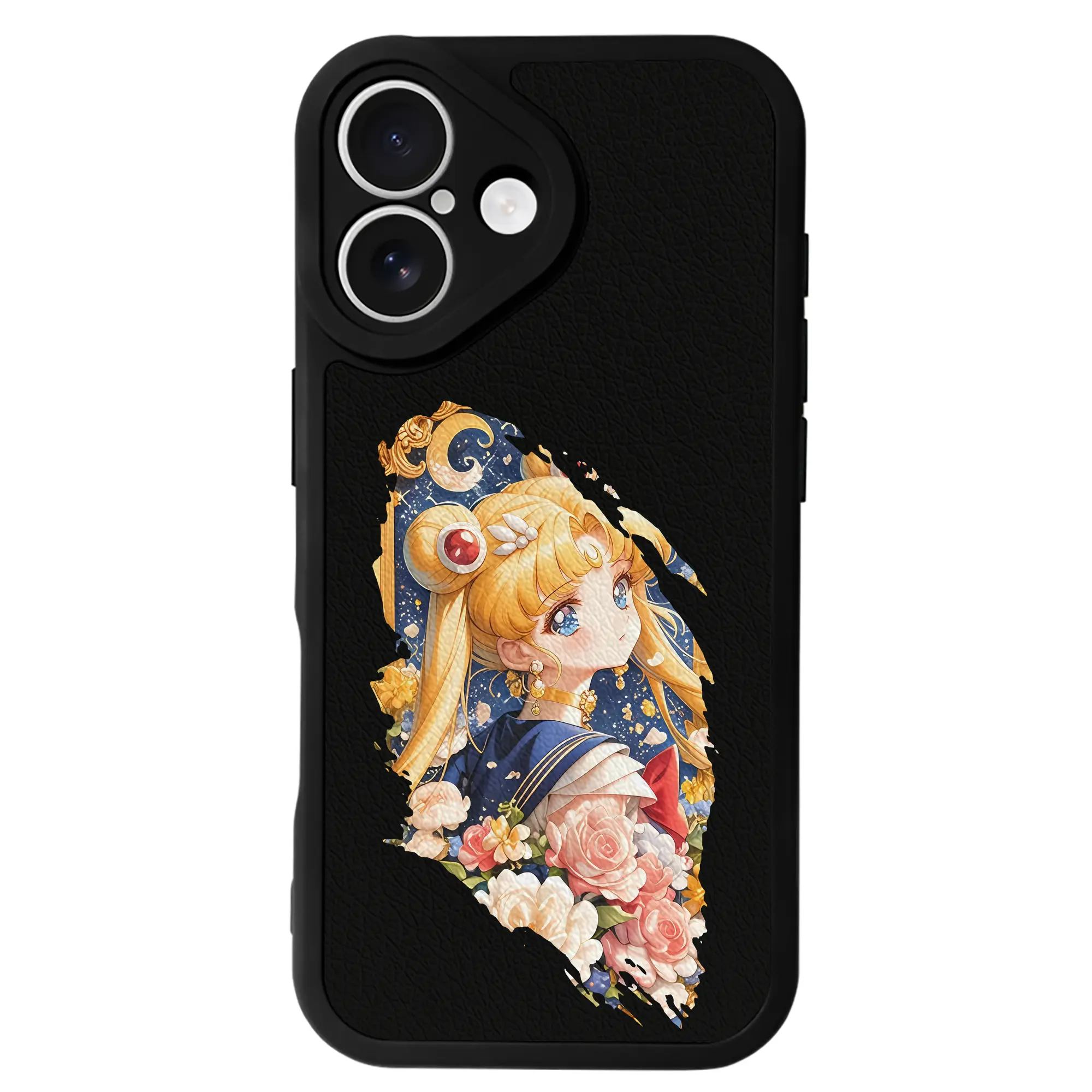 美少女戦士セーラームーン グッズ 月野 うさぎ - IPhone 16シリーズ対応 ・ シリコンスマホケース ・ レザー調 ・ 高精度フィット ・ 耐衝撃 ・ ワイヤレス充電対応 ・ 精密カット